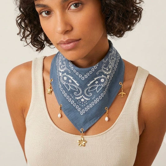 Bandana Charms Bleu — Tour de cou