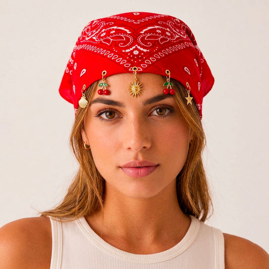 Bandana charms rouge - Tête