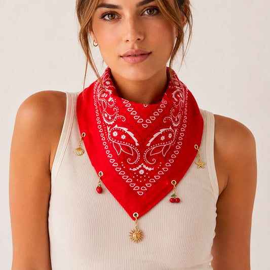 Bandana Charms Rouge — Tour de cou