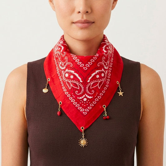 Bandana Charms Rouge — Tour de cou