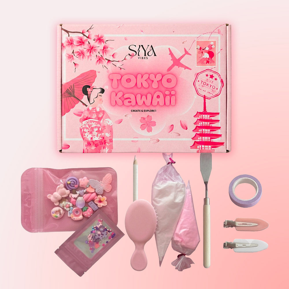 Tokyo Kawaii - Kit DIY Brosse & Pinces
