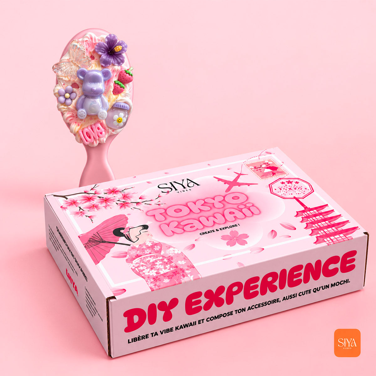 Tokyo Kawaii - Kit DIY Brosse & Pinces