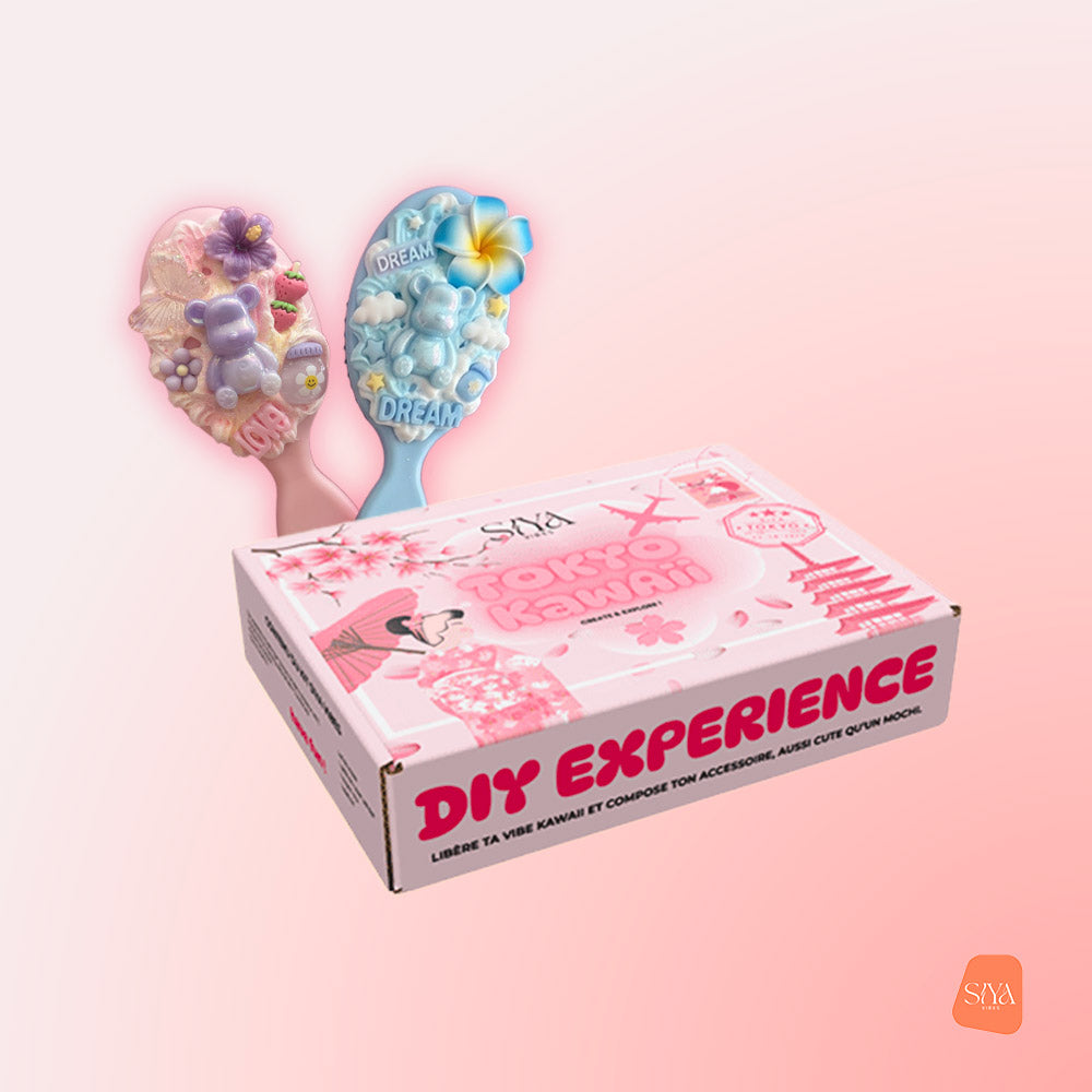 Tokyo Kawaii Duo - Kit DIY Brosse & Pinces Duo