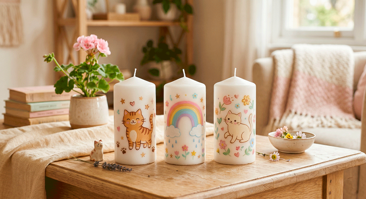 Bougies DIY style Kawaii